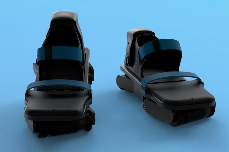 Startup Freeaim Introduced Shoes With Motorized Wheels Freeaim VR Shoes For Virtual Reality